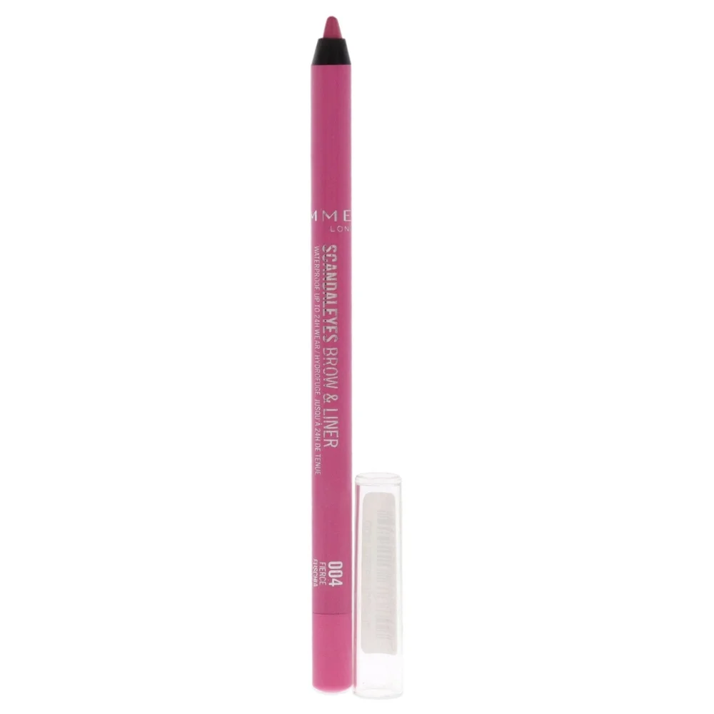 3 x Rimmel Scandaleyes Waterproof Brow and Liner Kajal, 004 Fierce Fuchsia